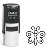 stampexpression - Simple Butterfly Self Inking Rubber Stamp - Black