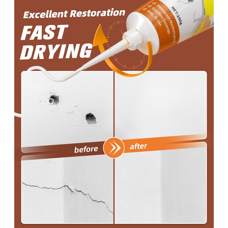 Spackle Wall Repair Kit,Drywall Repair Patch Kit,Simple Small Wall Hole