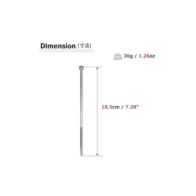 Azarxis Bicycle Stem Threaded Rod Riser Bolt, 185 mm, Pack