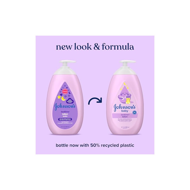 Johnson?s Bedtime Baby Lotion with NaturalCalm Essences, Hypoallergenic & Paraben