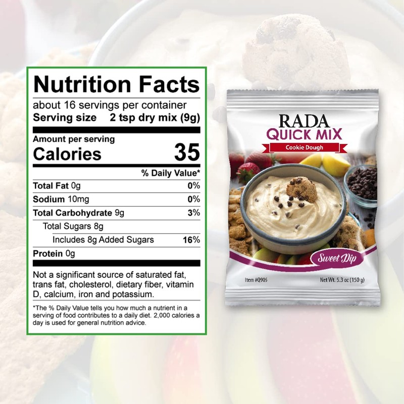 Rada Cookie Dough Sweet Dip Mix, Made in USA