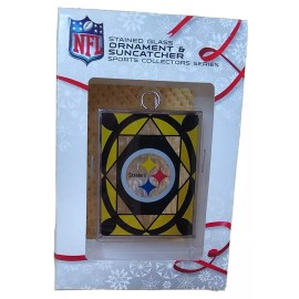 Boelter Brands Pittsburgh Steelers Stain Glass Suncatcher Ornament 3 X 2.5 Inches New