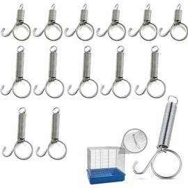Cotsdan 20Pcs Spring Door Latch for Cages Metal Finger Spring Hooks 2 Sizes Multi-Functional Wire Cage Spring Latch Security for Fixing Pet Cage Door Dog Cat Hamsters Bunny Bird Parrot Cages Hook