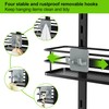 Orimade Adjustable Hanging Over the Shower Door Caddy with Hooks,