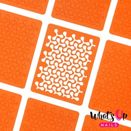Whats Up Nails - Spinner Vinyl Stencils for Nail Art Design (1 Sheet, 12 Stencils)