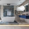 Skimmer Washbasin Gap Guard, L-Shaped, Foldable, Shower Barrier, Water Blocking,