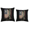 USA American Flag - Dodgeball Mom Throw Pillow