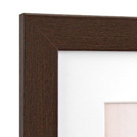 Momentworth 18x24 Frame Set of 3, Dark Brown Wood Grain 18x24 Poster Frame for Gallery Wall Mounting (3 Pack,Walnut)