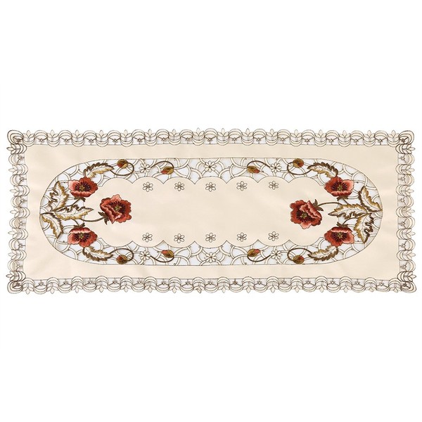Table Cloth Europe Style Red Floral Elegant Table Cover Flower