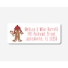 60ct - Christmas Return Address Labels, Gingerbread Return Address Stickers,