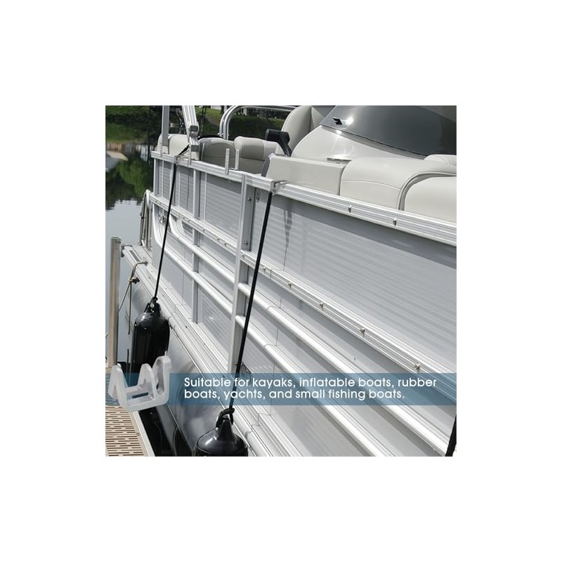 Pontoon Boat Fender Hanger Clips - Quick Installation, 4 Pack