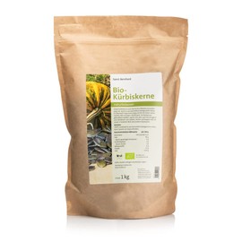 Sanct Bernhard Organic Pumpkin Seeds Natural, from Controlled Organic Cultivation, with Aromatic, Fine Nutty Flavour, 1 kg