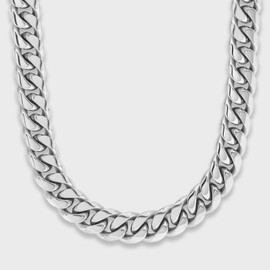 Cuban Link Chain (Silver) - 12mm - Length: 24"