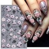 Rose Nail Stickers for Nail Art Embossed Flower Nail Art