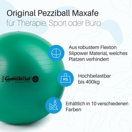 Pezzi Original Maxafe Exercise Ball / Diameter 42 cm - 53 cm - 65 cm - 75 cm / Maximum Load 400 kg / Robust Sitting Ball for Office, Fitness and Rehabilitation Therapy, white