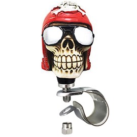 Arenbel Steering Wheel Booster Spinner Skull Pilot Style Car Suicide Knob Turning Assist Grip Handle Fit Most Vehicles Trucks Tractors Boats, Black