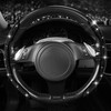 CAR PASS 2PCS Bling Diamond Segmented Steering Wheel Cover with
