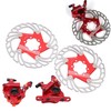 4pcs Disc Brake Kit Aluminium Alloy Disc Brake Calipers Rotor