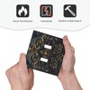 Xuejiaku Light Switch Cover Plate Black Gold Luxury Baroque Floral