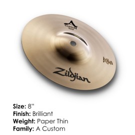 Zildjian 8 Inches a Custom Splash Cymbal