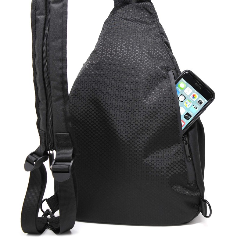 Cali Crusher Sling - 100% Smell Proof/Convertible Shoulder Pack (Black/Blue)