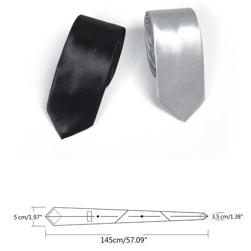 LUJIYY Women Skinny Scarf Long Necktie JK Uniform Tie Skinny