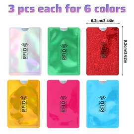 18Pcs RFID Card Sleeves, Credit Card Sleeves Protectors