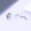 feilok cross Hoop Earrings for Men Stainless Steel Piercing Huggie