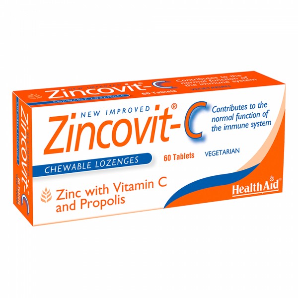 HEALTH AID ZINCOVIT-C CHEWABLE LOZENGES 60s