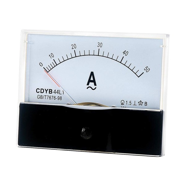 Fielect AC 0-50A Analog Current Panel 44L1 Amp Ammeter Gauge