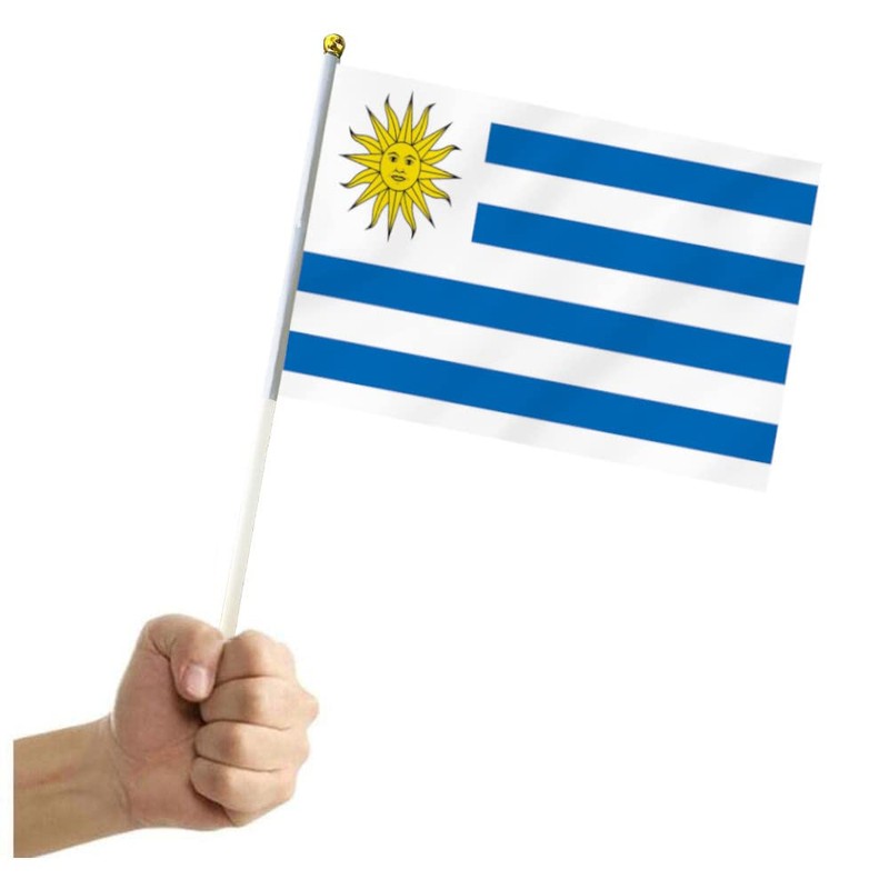 10 PCS Uruguay Handheld Flag,8.5×5.5 Inch uruguayan Flags Hand Held