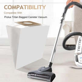 Compatible Replacement for Prolux Tritan Vacuum Bags,6 Pack HEPA Disposable Bags Made To Fit For Prolux Tritan Bagged Canister Vacuum Cleaner (6 Pack)