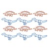 100Pcs Paper Clips Unique Dinosaur Shape Lightweight Portable Electroplating Process