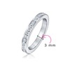 Cubic Zirconia Stackable CZ Channel Set Eternity Anniversary Wedding Band