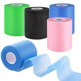 PEOVLVN 4 Pack Pre Wrap Athletic, Multi Color Prewrap Athletic Tape for Hair Soccer Sports Wrap Foam Athletic Tape for Gymnastics Boxing Climbing Wrists Elbow Knees Ankles Protection