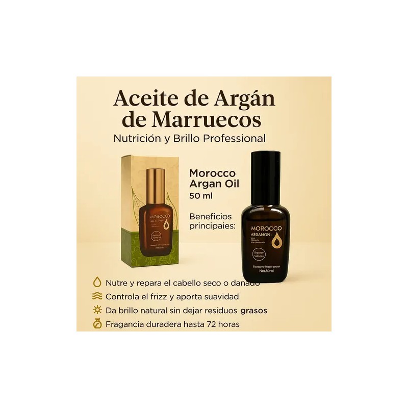 Morocco Nut Oil Aceite De Argán Para Cabello Seco O