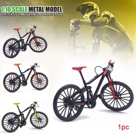Kakalote Mini Finger Bikes, 1:10 Scale Alloy Mountain Bicycle Model Desktop Decoration Crafts for Cycling Lovers Birthday Party Gifts (Orange)