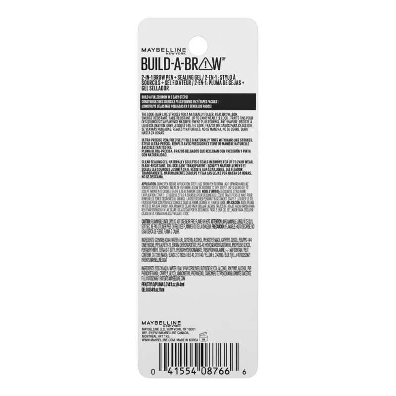 Plumón Y Gel Sellador De Cejas Maybelline Build A Brow