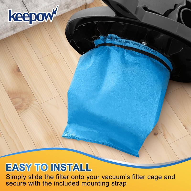Keepow 12 Pack Wet Dry Vac Filter Compatible with Craftsman