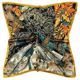 Julunar Silk Like Head Scarf for Women - Satin Large Hair Scarves - 35" Square Silk Hair Wrap for Sleeping with Gift Packed