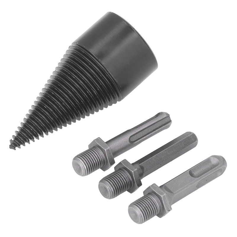 Firewood Bit Cone Wood Splitting Drill Carbon Steel Log Splitter