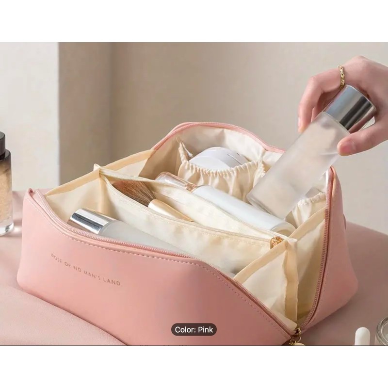 Women Cosmetic Bag Large Makeup Bag with Compartments for Women