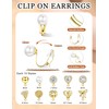 Florideco 10 PCS Clip on Earrings for Women 14K Gold