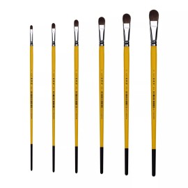 XDT#826 Filbert Art Brush Set Red Sable X-Long Handle Acrylic Oil Watercolor - #1#3#5#7#9#11