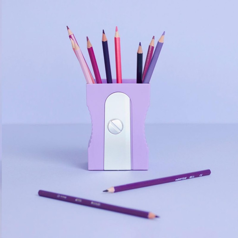 balvi Pencil Holder Sharpener Colour Mauve Keep Your Desk Organized