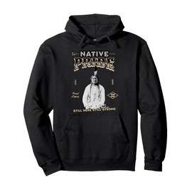 Native Pride Chief Sitting Bull Native American Legend Pullover Hoodie