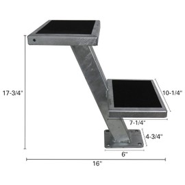 Extreme Max 3006.6812 Galvanized Trailer Tongue Step - Double