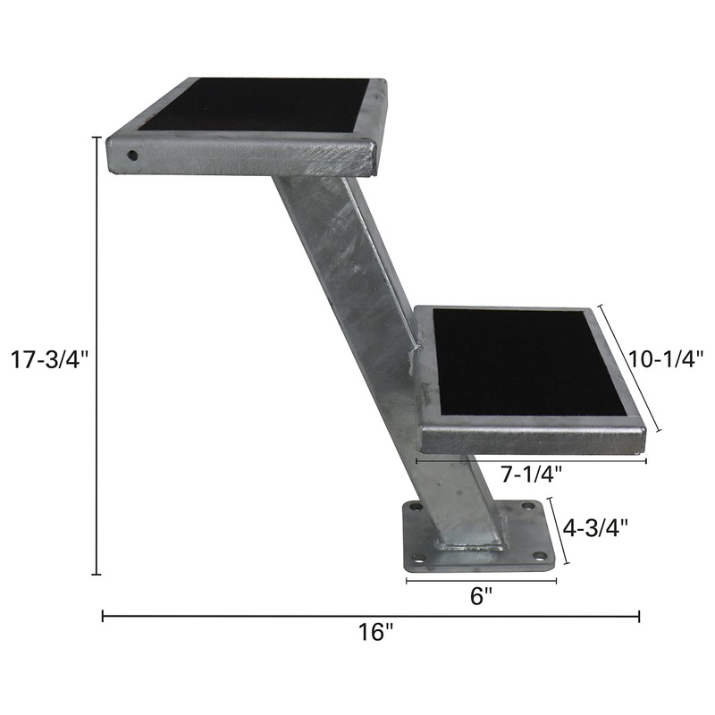 Extreme Max 3006.6812 Galvanized Trailer Tongue Step - Double