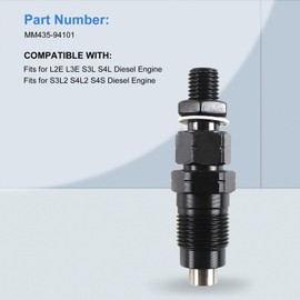 DAYSYORE 3Pcs Fuel Injectors New Fits for Mitsubishi L2E L3E S3L S4L Diesel Engine Fuel Injectors Aftermarket Parts, Replace OE MM435-94101