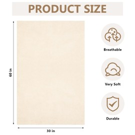 Drydiet 2 Pcs Medical Sheepskin Pad 30" x 60" Sheepette Bed Sore Pads Medical Supply Synthetic Lambskin Bed and Furniture Protectors to Prevent Sores and Skin Irritation for Home and Mobility Use